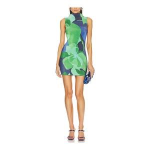 L'Idee 'Gisele' Green Plisse Mini Dress Size 6
